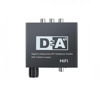 Hifi DAC Amp Digitálneho Na Analógový Audio Prevodník RCA, 3.5 mm Slúchadlový Zosilňovač Toslink Optický Koaxiálny Výstup Prenosné 24bit Dac