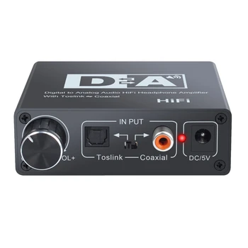 Hifi DAC Amp Digitálneho Na Analógový Audio Prevodník RCA, 3.5 mm Slúchadlový Zosilňovač Toslink Optický Koaxiálny Výstup Prenosné 24bit Dac